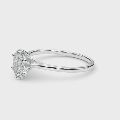 1.50 Carat Oval-Cut Lab-Grown diamond Ring in 10K White, Rose, and Yellow Gold – Exquisite Beauty for Women